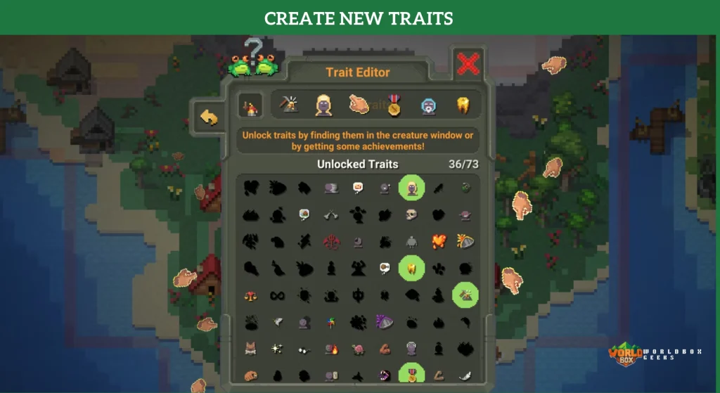 Create New Traits in worldbox premium version